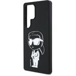 Karl Lagerfeld Liquid Silicone Graffiti Ikonik MagSafe kryt pre Samsung Galaxy S25 Ultra, čierny