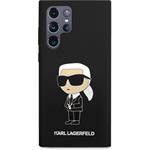 Karl Lagerfeld Liquid Silicone Ikonik NFT kryt pre Samsung Galaxy S23 Ultra, čierny