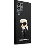 Karl Lagerfeld Liquid Silicone Ikonik NFT kryt pre Samsung Galaxy S23 Ultra, čierny