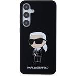 Karl Lagerfeld Liquid Silicone Ikonik NFT kryt pre Samsung Galaxy S24, čierny