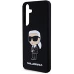 Karl Lagerfeld Liquid Silicone Ikonik NFT kryt pre Samsung Galaxy S24+, čierny