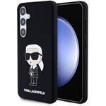 Karl Lagerfeld Liquid Silicone Ikonik NFT kryt pre Samsung Galaxy S24, čierny