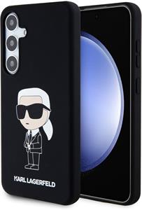 Karl Lagerfeld Liquid Silicone Ikonik NFT kryt pre Samsung Galaxy S24+, čierny