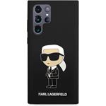 Karl Lagerfeld Liquid Silicone Ikonik NFT kryt pre Samsung Galaxy S24 Ultra, čierny