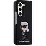 Karl Lagerfeld Liquid Silicone Ikonik NFT kryt pre Samsung Galaxy Z Fold 5, čierny