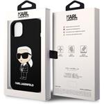 Karl Lagerfeld Liquid Silicone Ikonik NFT zadný kryt pre iPhone 14 Plus, čierny