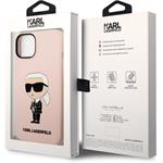 Karl Lagerfeld Liquid Silicone Ikonik NFT zadný kryt pre iPhone 14 Plus, ružový