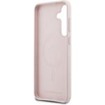 Karl Lagerfeld Liquid Silicone K&CH Heads MagSafe kryt pre Samsung Galaxy S25 FE, ružový