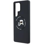 Karl Lagerfeld Liquid Silicone K&CH Heads MagSafe kryt pre Samsung Galaxy S25 Ultra, čierny