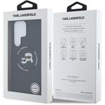 Karl Lagerfeld Liquid Silicone K&CH Heads MagSafe kryt pre Samsung Galaxy S25 Ultra, čierny