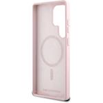 Karl Lagerfeld Liquid Silicone K&CH Heads MagSafe kryt pre Samsung Galaxy S25 Ultra, ružový