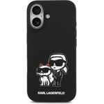 Karl Lagerfeld Liquid Silicone K&CH Sketch MagSafe kryt pre iPhone 17, čierny