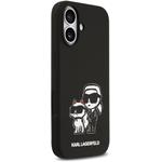 Karl Lagerfeld Liquid Silicone K&CH Sketch MagSafe kryt pre iPhone 17, čierny