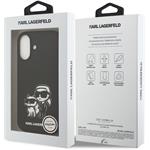 Karl Lagerfeld Liquid Silicone K&CH Sketch MagSafe kryt pre iPhone 17, čierny