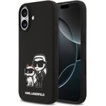 Karl Lagerfeld Liquid Silicone K&CH Sketch MagSafe kryt pre iPhone 17, čierny