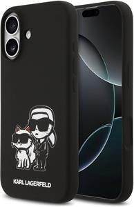 Karl Lagerfeld Liquid Silicone K&CH Sketch MagSafe kryt pre iPhone 17, čierny