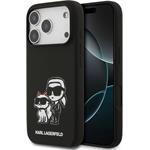 Karl Lagerfeld Liquid Silicone K&CH Sketch MagSafe kryt pre iPhone 17 Pro, čierny