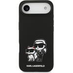 Karl Lagerfeld Liquid Silicone K&CH Sketch MagSafe kryt pre iPhone Air, čierny
