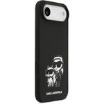 Karl Lagerfeld Liquid Silicone K&CH Sketch MagSafe kryt pre iPhone Air, čierny