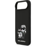 Karl Lagerfeld Liquid Silicone K&CH Sketch MagSafe kryt pre iPhone Air, čierny