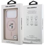 Karl Lagerfeld Liquid Silicone Karl and Choupette MagSafe kryt pre iPhone 17 Pro, ružový