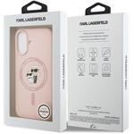Karl Lagerfeld Liquid Silicone Karl and Choupette MagSafe kryt pre iPhone 17, ružový