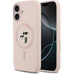 Karl Lagerfeld Liquid Silicone Karl and Choupette MagSafe kryt pre iPhone 17, ružový