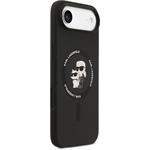 Karl Lagerfeld Liquid Silicone Karl and Choupette MagSafe kryt pre iPhone Air, čierny