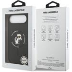 Karl Lagerfeld Liquid Silicone Karl and Choupette MagSafe kryt pre iPhone Air, čierny