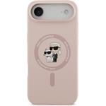Karl Lagerfeld Liquid Silicone Karl and Choupette MagSafe kryt pre iPhone Air, ružový