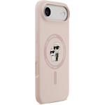 Karl Lagerfeld Liquid Silicone Karl and Choupette MagSafe kryt pre iPhone Air, ružový