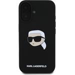 Karl Lagerfeld Liquid Silicone Karl Head MagSafe kryt pre iPhone 16, čierny