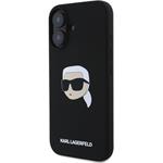 Karl Lagerfeld Liquid Silicone Karl Head MagSafe kryt pre iPhone 16, čierny