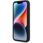 Karl Lagerfeld Liquid Silicone Karl Head zadný kryt pre iPhone 14 Plus, čierny