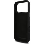 Karl Lagerfeld Liquid Silicone Metal Ikonik kryt pre iPhone 17 Pro Max, čierny