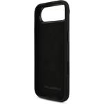 Karl Lagerfeld Liquid Silicone Metal Ikonik kryt pre iPhone Air, čierny