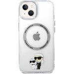 Karl Lagerfeld MagSafe kryt IML Karl a Choupette NFT pre iPhone 14 Plus, transparentný