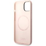 Karl Lagerfeld MagSafe kryt Liquid Silicone Karl a Choupette pre iPhone 14 Plus, ružový