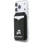 Karl Lagerfeld Mirror MagSafe Cardslot peňaženka so stojanom, čierna