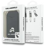 Karl Lagerfeld Mirror MagSafe Cardslot peňaženka so stojanom, čierna