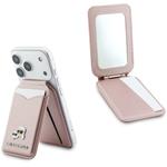 Karl Lagerfeld Mirror MagSafe Cardslot peňaženka so stojanom, ružová