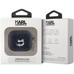 Karl Lagerfeld PU Embossed Choupette Head puzdro pre AirPods 3, čierne