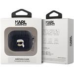 Karl Lagerfeld PU Embossed Karl Head puzdro pre AirPods 3, čierne