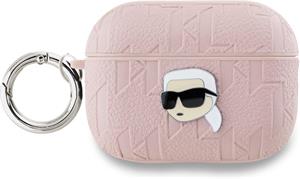 Karl Lagerfeld PU Embossed Karl Head puzdro pre AirPods Pro 2, ružový