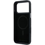 Karl Lagerfeld PU Grained Allover Semi Wrap Magsafe kryt pre iPhone 18 Pro Max, čierny