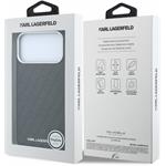 Karl Lagerfeld PU Grained Allover Semi Wrap Magsafe kryt pre iPhone 18 Pro Max, čierny