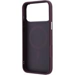 Karl Lagerfeld PU Grained K&CH Heads Ring Stand Magsafe kryt pre iPhone 18 Pro, Burgundy