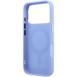 Karl Lagerfeld PU Grained K&CH Heads Ring Stand Magsafe kryt pre iPhone 18 Pro, modrý
