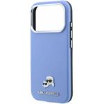 Karl Lagerfeld PU Grained Semi Wrap K&CH Heads Magsafe kryt pre iPhone 18 Pro, modrý