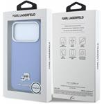 Karl Lagerfeld PU Grained Semi Wrap K&CH Heads Magsafe kryt pre iPhone 18 Pro, modrý